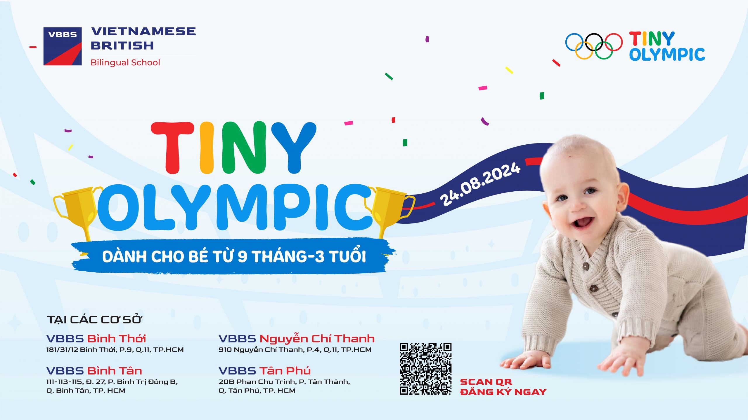 TINY OLYMPIC - NGÀY HỘI THỂ THAO DÀNH CHO BÉ TỪ 9 ĐẾN 36 THÁNG TUỔI!